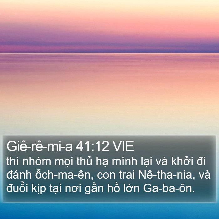 Giê-rê-mi-a 41:12 VIE Bible Study