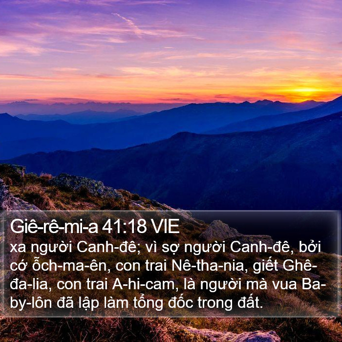 Giê-rê-mi-a 41:18 VIE Bible Study
