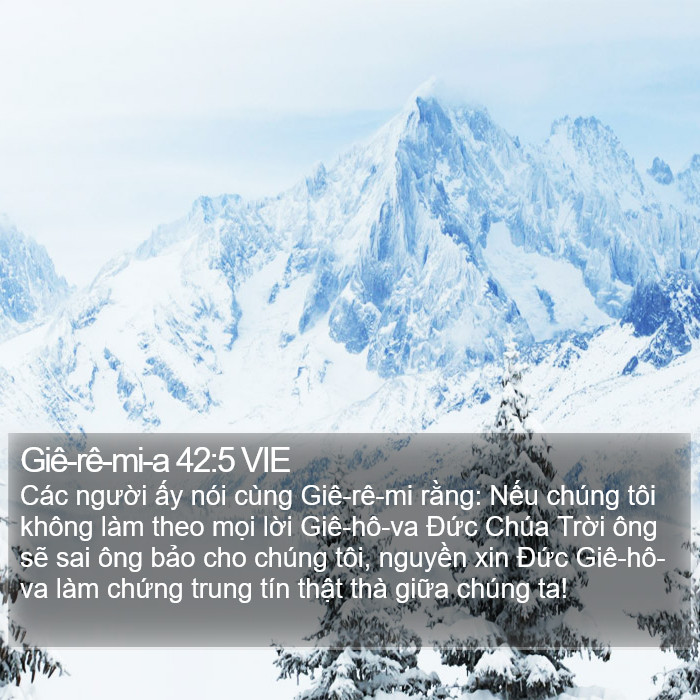 Giê-rê-mi-a 42:5 VIE Bible Study