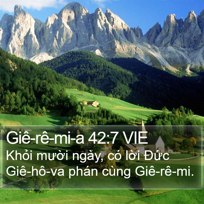 Giê-rê-mi-a 42:7 VIE Bible Study