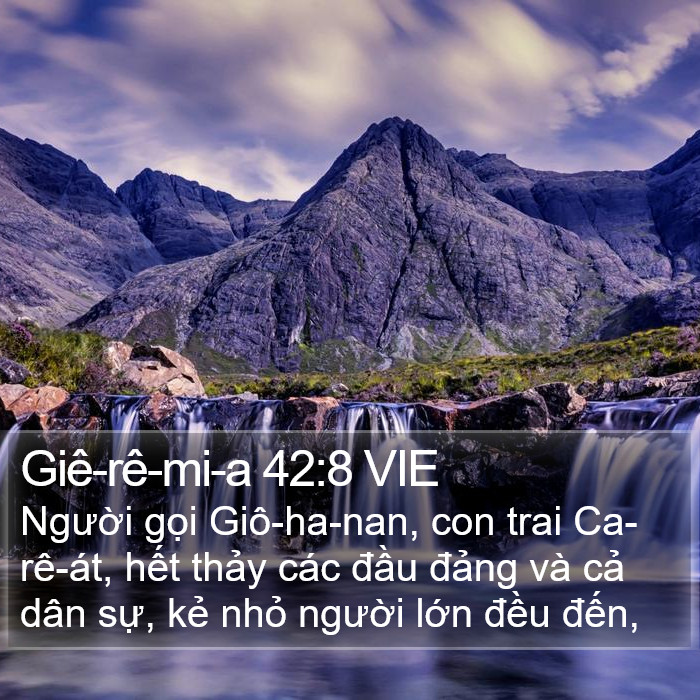 Giê-rê-mi-a 42:8 VIE Bible Study