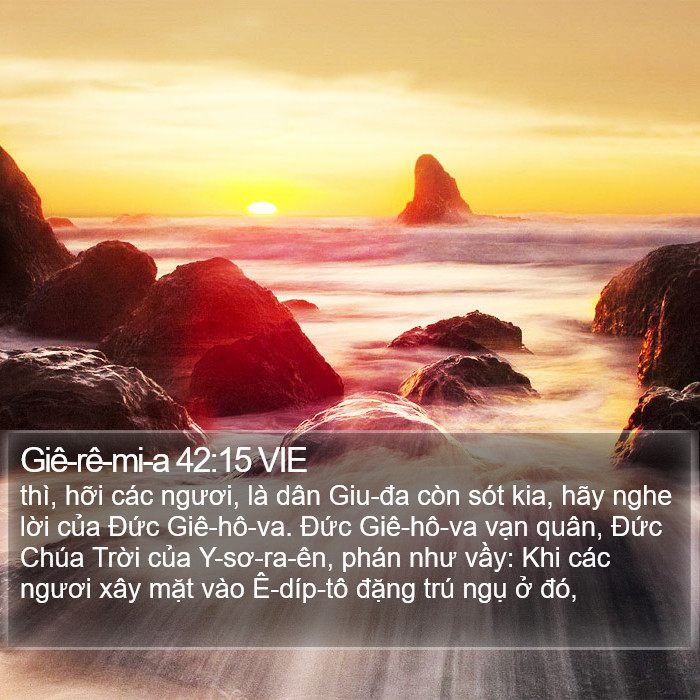 Giê-rê-mi-a 42:15 VIE Bible Study