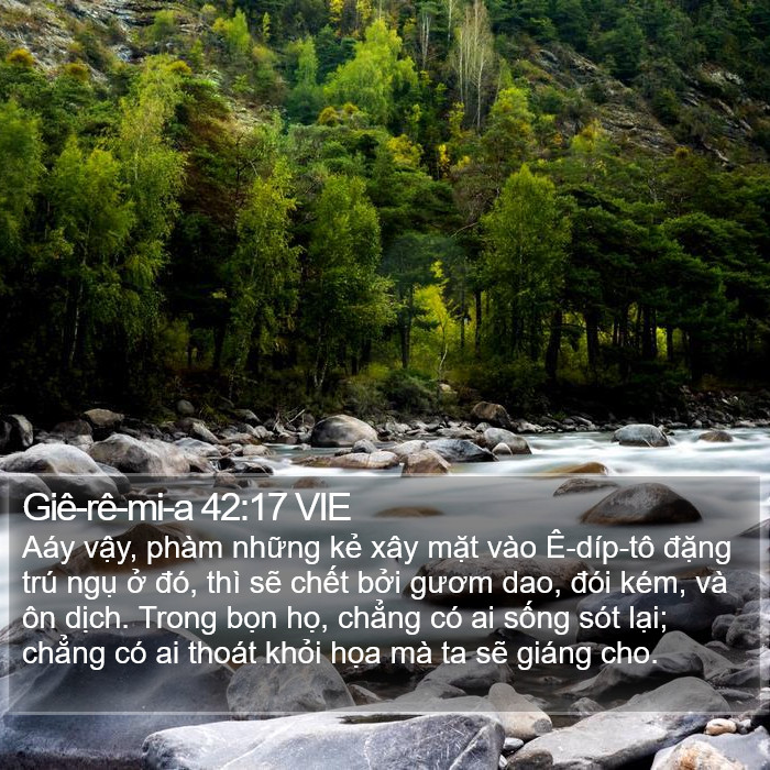 Giê-rê-mi-a 42:17 VIE Bible Study