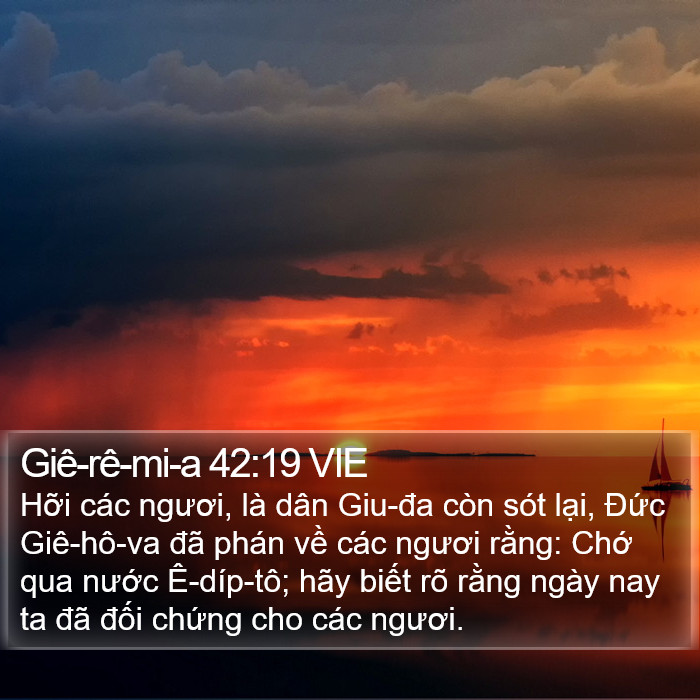 Giê-rê-mi-a 42:19 VIE Bible Study