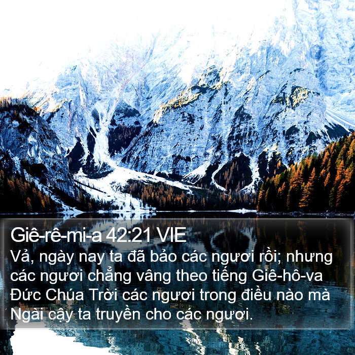 Giê-rê-mi-a 42:21 VIE Bible Study