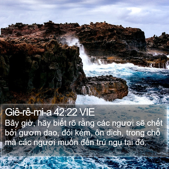 Giê-rê-mi-a 42:22 VIE Bible Study