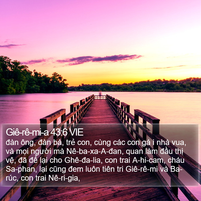 Giê-rê-mi-a 43:6 VIE Bible Study