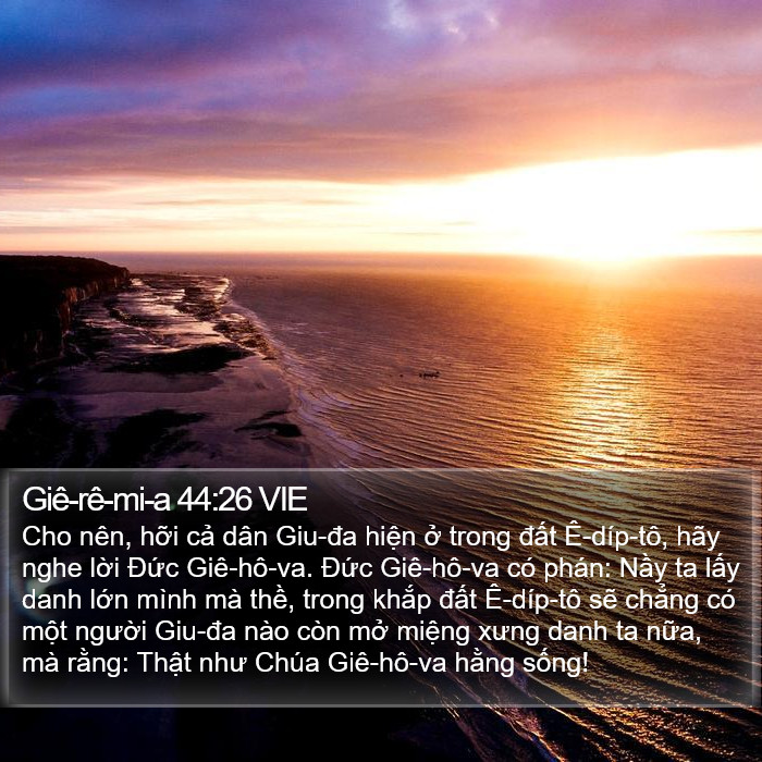 Giê-rê-mi-a 44:26 VIE Bible Study