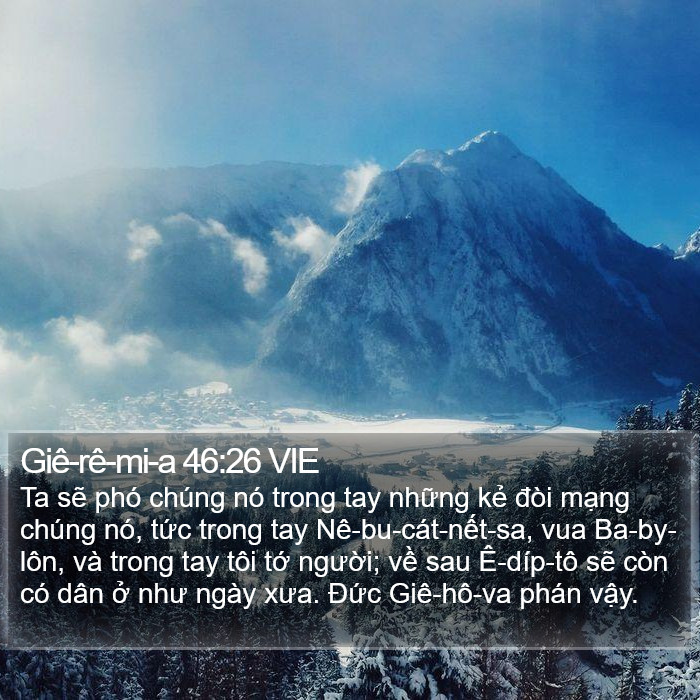 Giê-rê-mi-a 46:26 VIE Bible Study