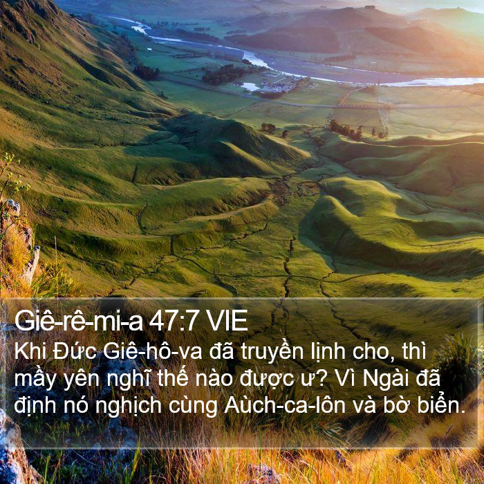 Giê-rê-mi-a 47:7 VIE Bible Study