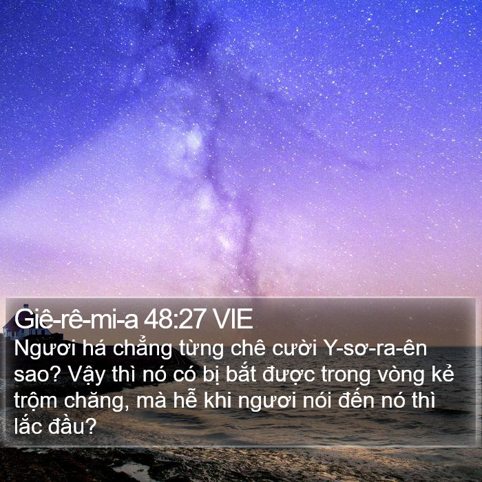Giê-rê-mi-a 48:27 VIE Bible Study