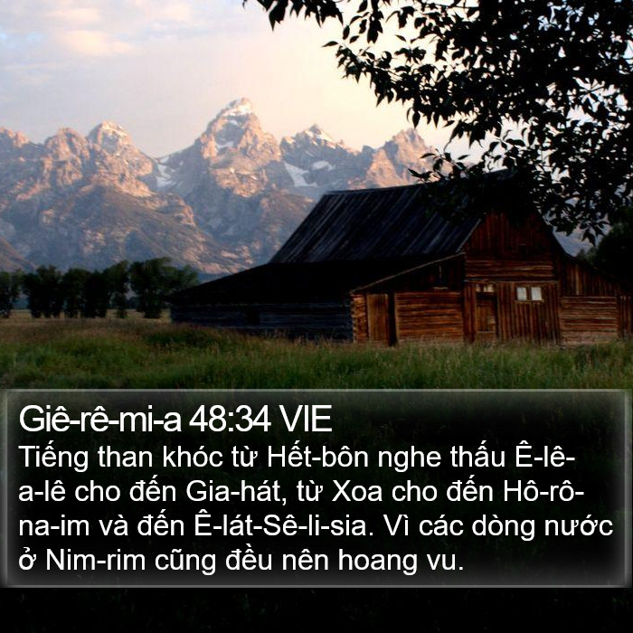 Giê-rê-mi-a 48:34 VIE Bible Study
