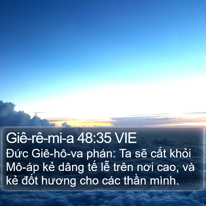 Giê-rê-mi-a 48:35 VIE Bible Study