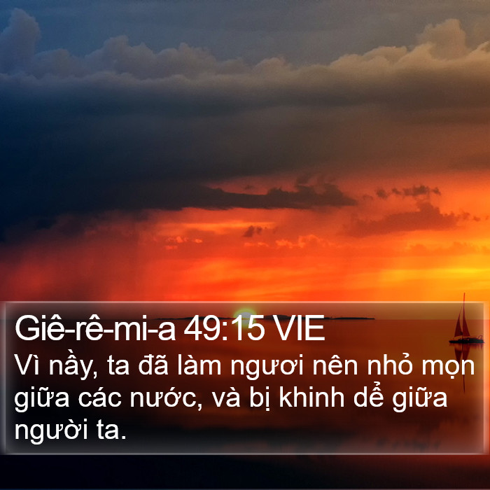 Giê-rê-mi-a 49:15 VIE Bible Study