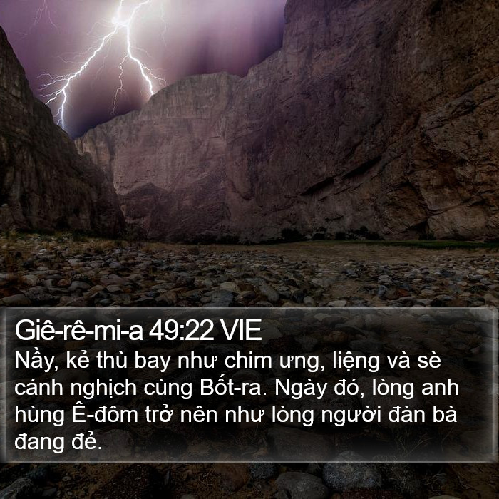 Giê-rê-mi-a 49:22 VIE Bible Study