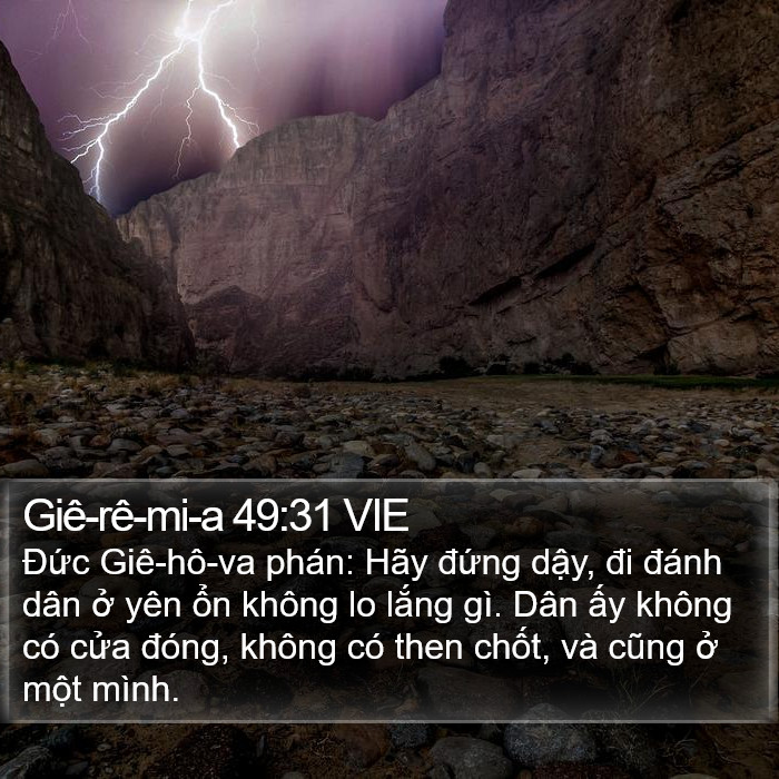 Giê-rê-mi-a 49:31 VIE Bible Study