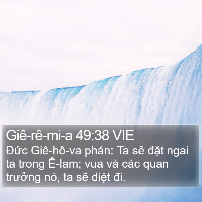 Giê-rê-mi-a 49:38 VIE Bible Study