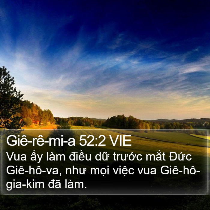 Giê-rê-mi-a 52:2 VIE Bible Study