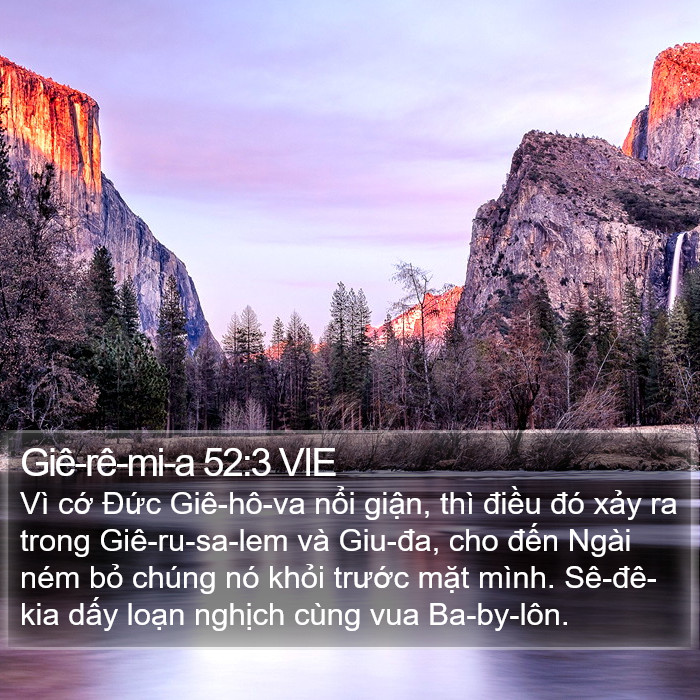 Giê-rê-mi-a 52:3 VIE Bible Study