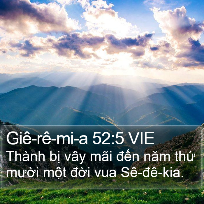 Giê-rê-mi-a 52:5 VIE Bible Study