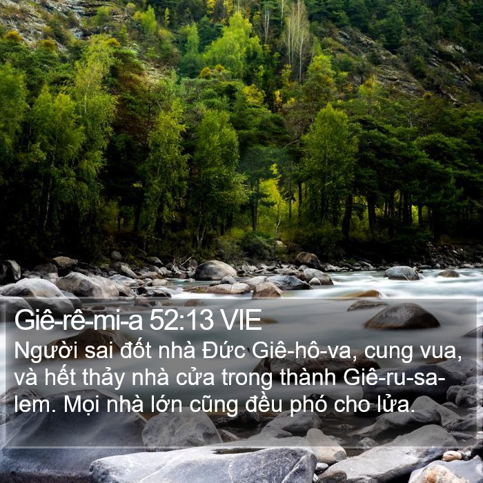 Giê-rê-mi-a 52:13 VIE Bible Study