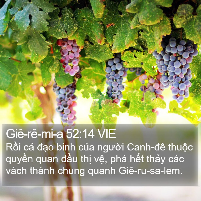 Giê-rê-mi-a 52:14 VIE Bible Study