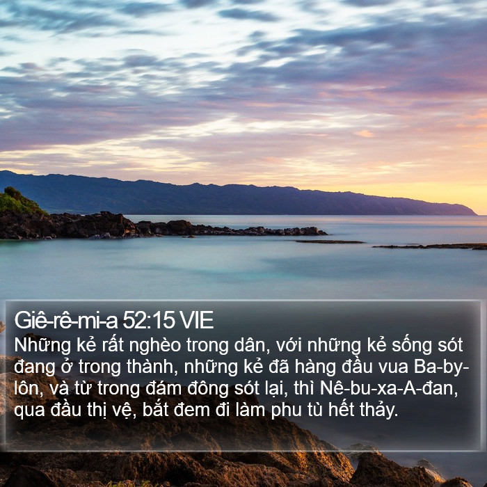 Giê-rê-mi-a 52:15 VIE Bible Study