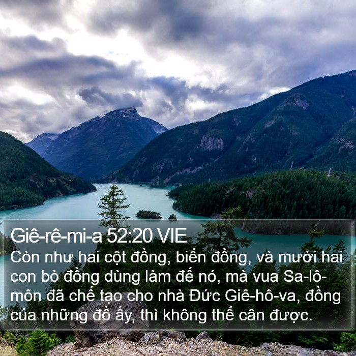 Giê-rê-mi-a 52:20 VIE Bible Study