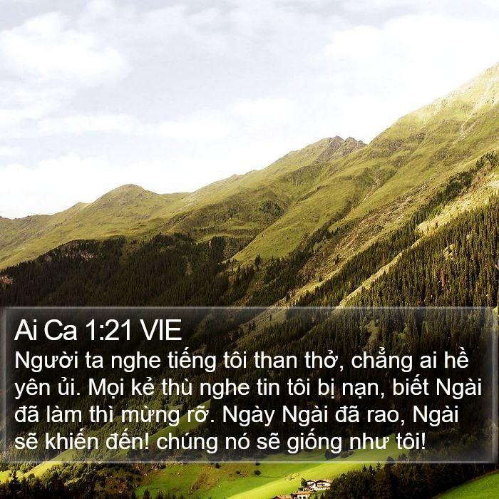 Ai Ca 1:21 VIE Bible Study