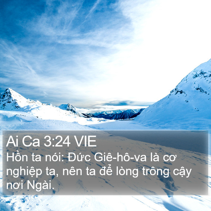 Ai Ca 3:24 VIE Bible Study