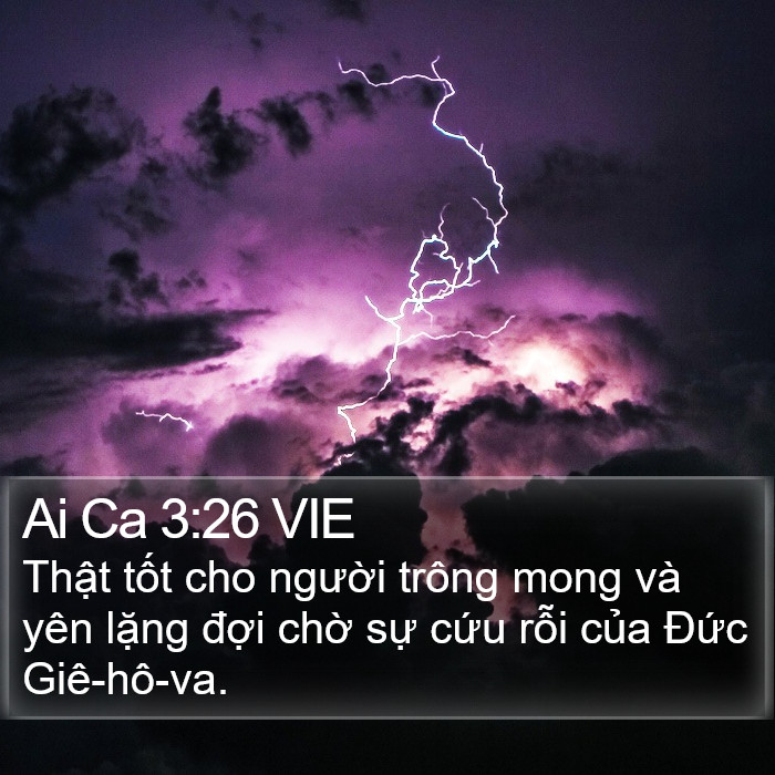 Ai Ca 3:26 VIE Bible Study