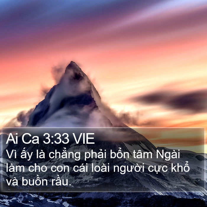 Ai Ca 3:33 VIE Bible Study