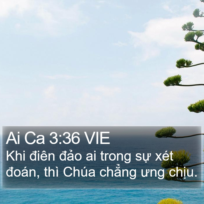 Ai Ca 3:36 VIE Bible Study