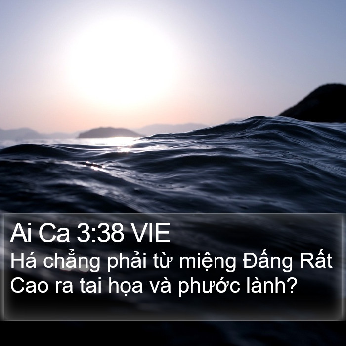 Ai Ca 3:38 VIE Bible Study