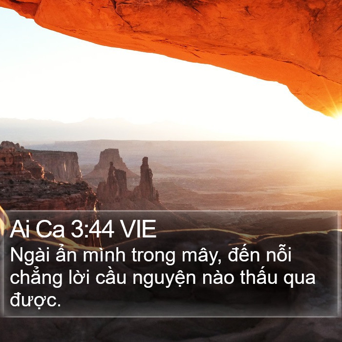 Ai Ca 3:44 VIE Bible Study