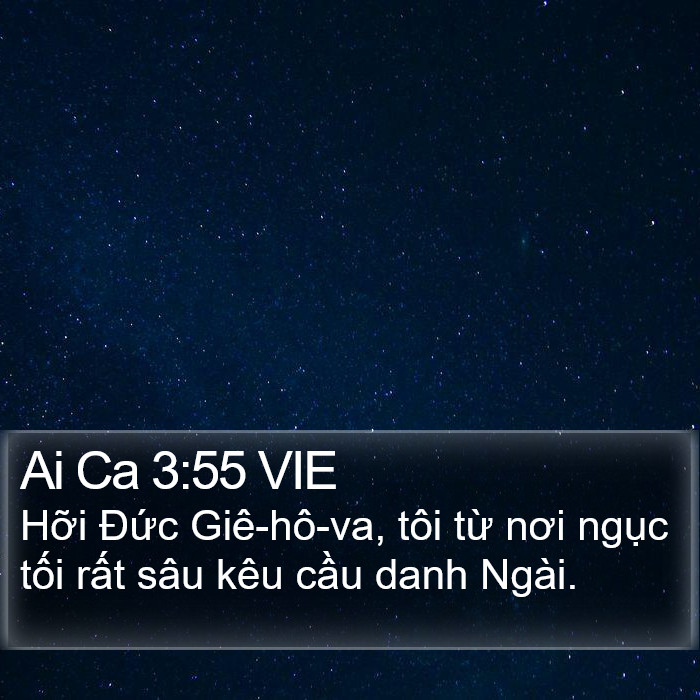 Ai Ca 3:55 VIE Bible Study