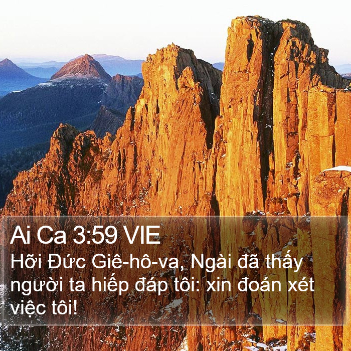 Ai Ca 3:59 VIE Bible Study