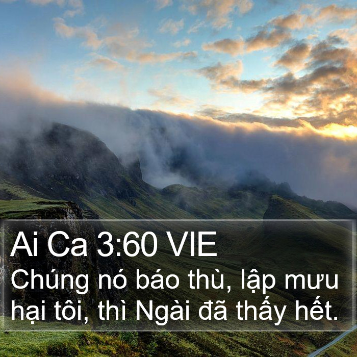 Ai Ca 3:60 VIE Bible Study