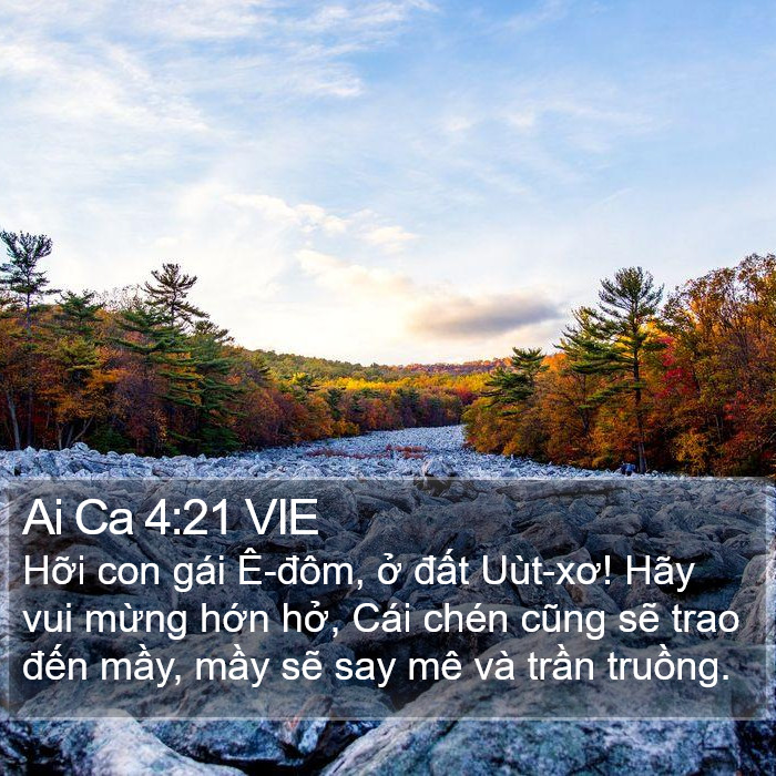 Ai Ca 4:21 VIE Bible Study