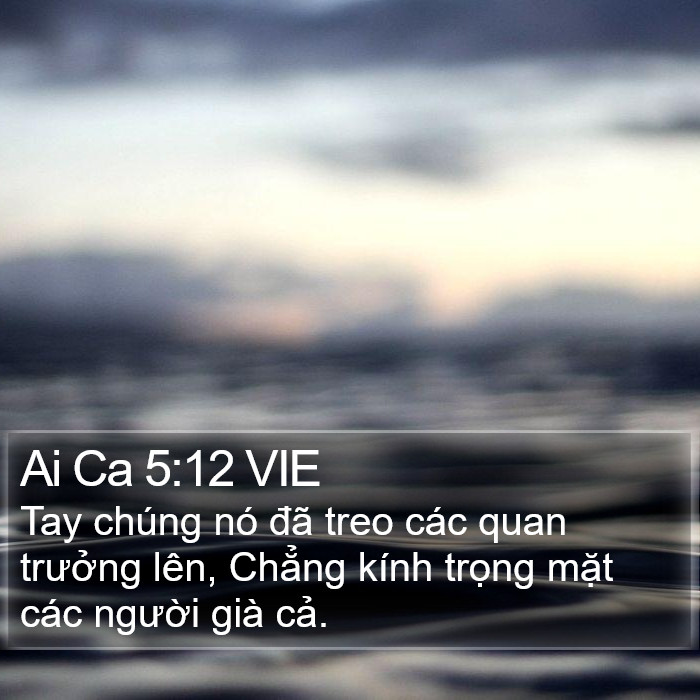 Ai Ca 5:12 VIE Bible Study