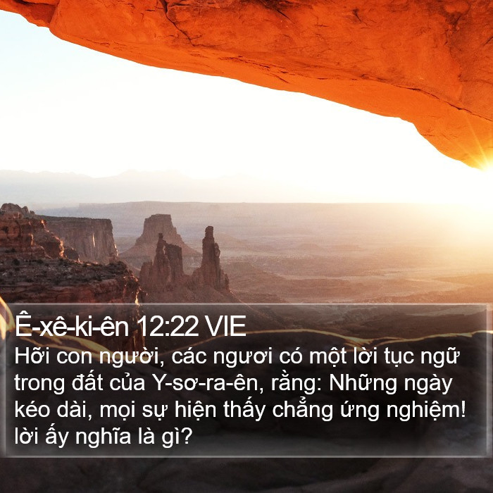 Ê-xê-ki-ên 12:22 VIE Bible Study