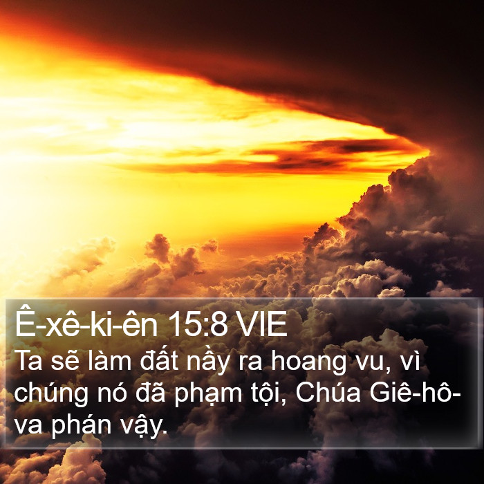 Ê-xê-ki-ên 15:8 VIE Bible Study