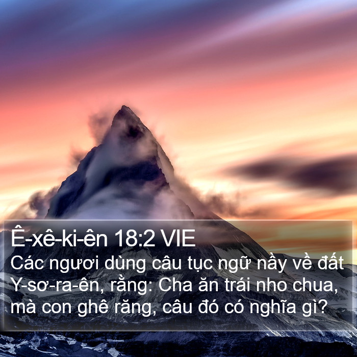 Ê-xê-ki-ên 18:2 VIE Bible Study