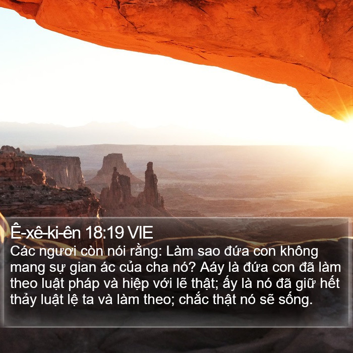 Ê-xê-ki-ên 18:19 VIE Bible Study