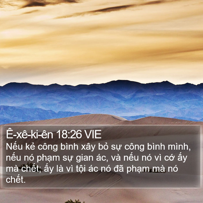 Ê-xê-ki-ên 18:26 VIE Bible Study