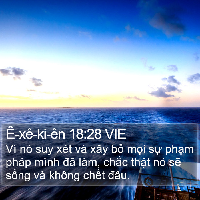 Ê-xê-ki-ên 18:28 VIE Bible Study