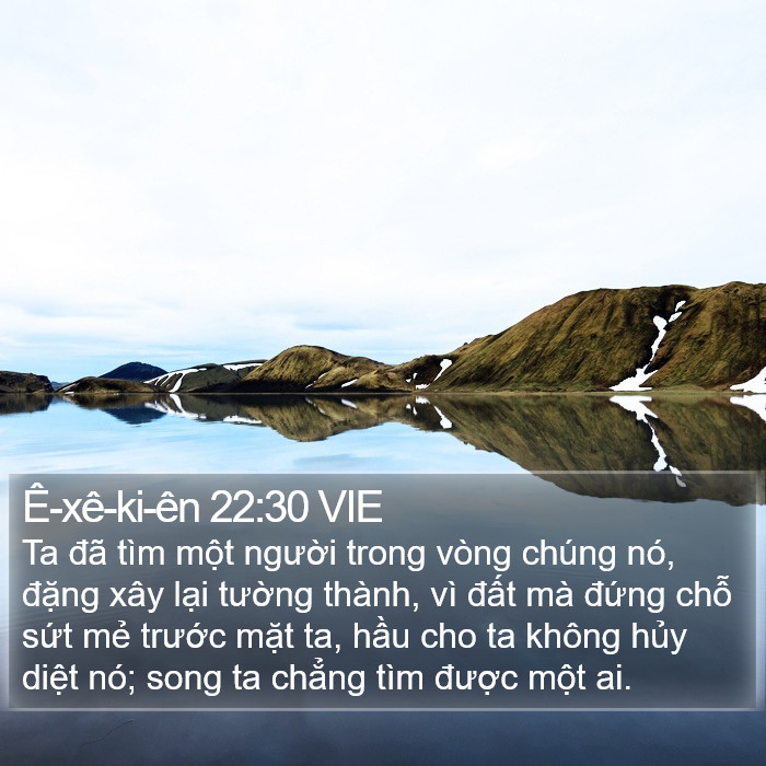 Ê-xê-ki-ên 22:30 VIE Bible Study