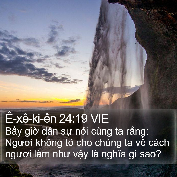 Ê-xê-ki-ên 24:19 VIE Bible Study