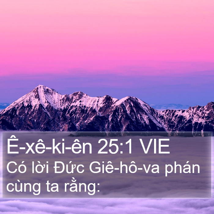 Ê-xê-ki-ên 25:1 VIE Bible Study