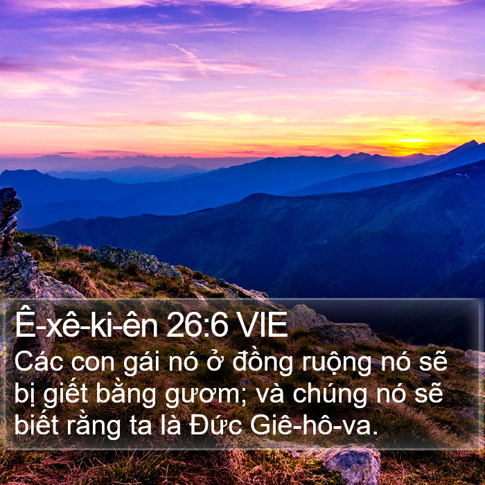 Ê-xê-ki-ên 26:6 VIE Bible Study